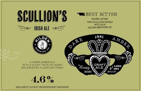 Открыть страницу «elm house creative» на facebook. Scullion's Irish Ale brand designed by Elm House Creative ...