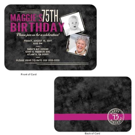 The Best 75th Birthday Invitations And Party Invitation Wording Ideas