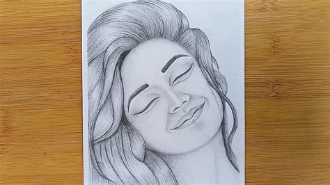 How To Draw A Girl Silly Happy Faces With Pencil Sketch