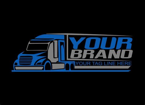 Trucking Company Emblem Logo Ready Made Logo Template Semi Truck 18