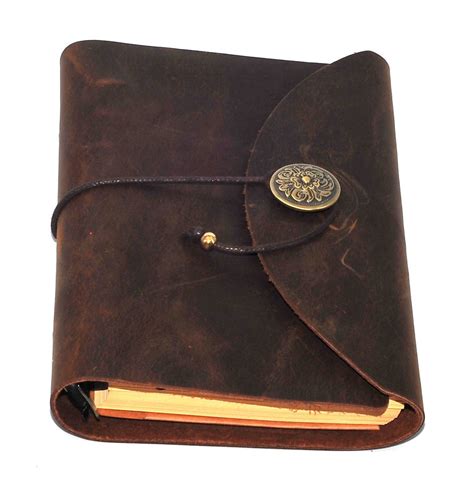 Handmade Leather Diary With Strap Lock Lined Paper Old Etsy