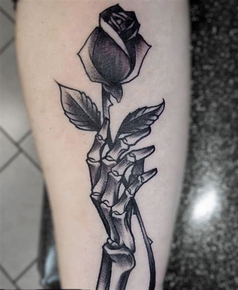 Discover More Than 74 Skeleton Hand Holding Flowers Tattoo Latest In