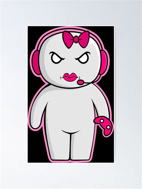 Gamer Girl Rage Poster For Sale By Chaoskandy Redbubble