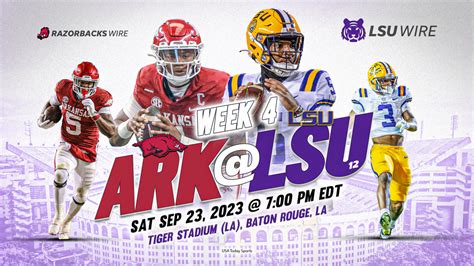 Lsu Football How To Watch Tigers Take Host Arkansas In Week 4