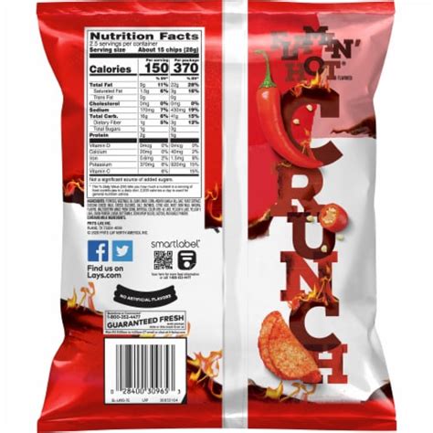 Lays Kettle Cooked Potato Chips Flamin Hot Spicy Snacks 25 Oz Foods Co