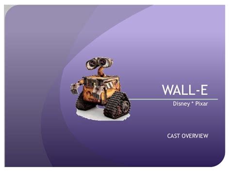 Wall E Cast Overview