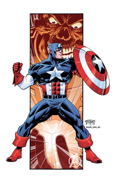 Captain America Red Skull Commission Color Captain America Captain