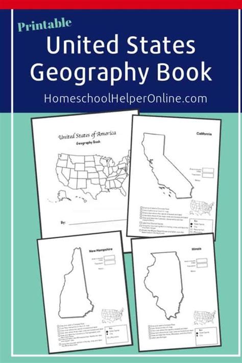 Us States Geography Worksheets Bundle Of All 50 States Homeschool