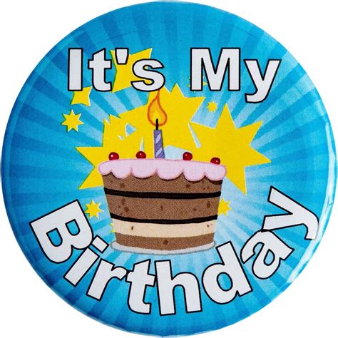Its My Birthday Button 2 14 Blue Magnet Uk Office Products