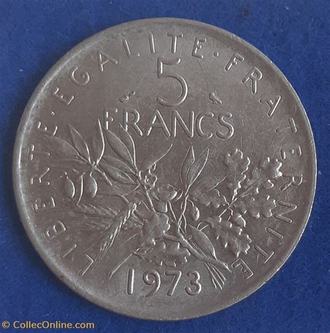 1973 5 Francs Coins World France Cinquième République