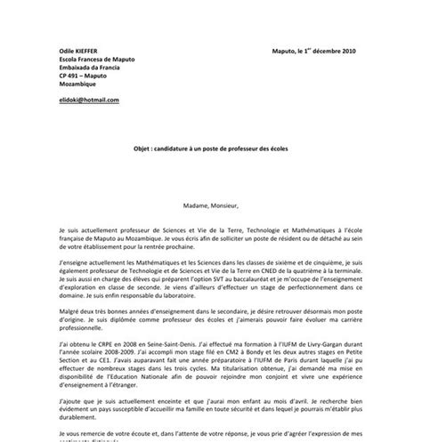 Modèle de lettre Lettre de motivation stage bpjeps