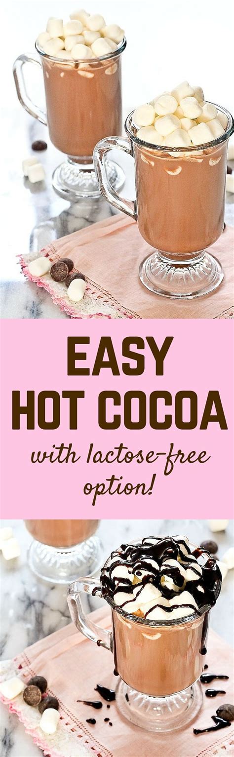 easy hot chocolate recipe with lactose free option hot chocolate recipes hot chocolate
