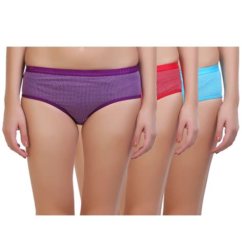 Buy Maroon Multi Color Cotton Set Of Women S Panty Combo Online