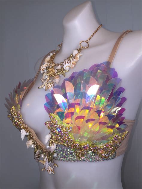 custom size mermaid queen bra edc rave bra rave outfit ultra etsy dance outfits trendy