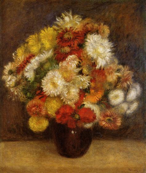 Bouquet Of Chrysanthemums 1881 Pierre Auguste Renoir