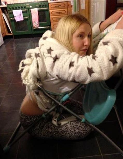 Drunk Mom Got Stuck In A Baby Chair 004 FunCage