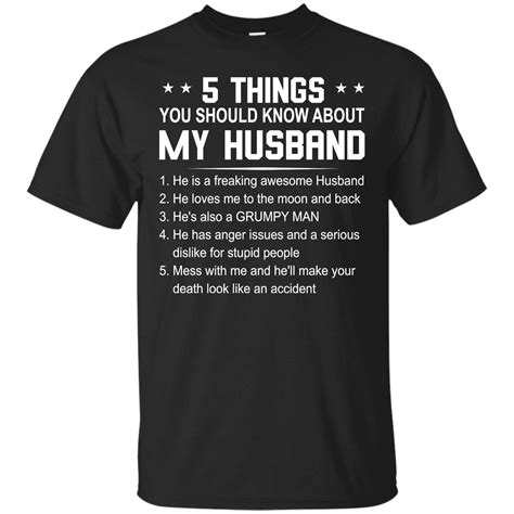 5 Things You Should Know About My Husband T Shirt Best T For Husband Happy Father S Day Kitilan