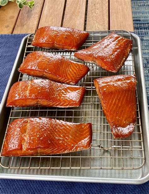 Homemade Cardamom Maple Glazed Smoked Sockeye Salmon Food