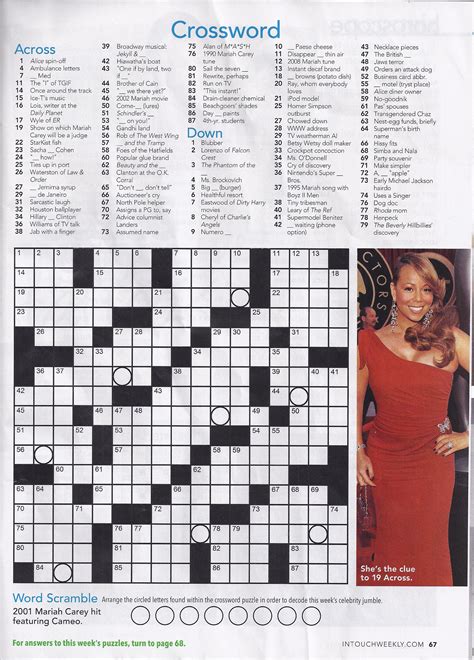 Printable Crossword Puzzles From People Magazine Printable Crossword