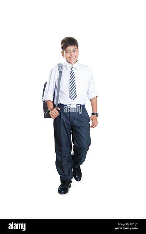 1 Indian Boy School Student Walking Stock Photo Alamy