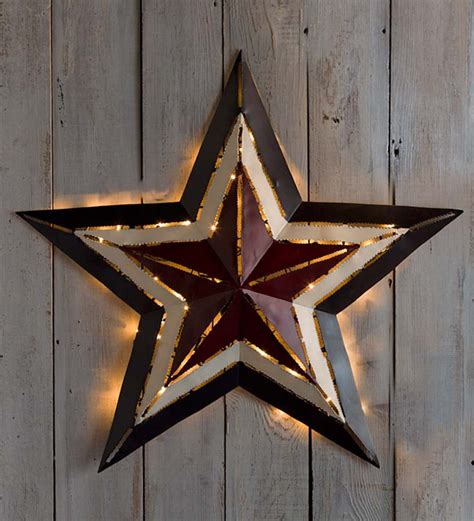 Large Lighted Americana Metal Star 26½dia Plowhearth