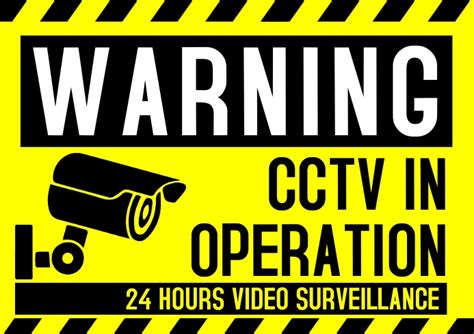 Cctv Warning Sign Poster Template Postermywall