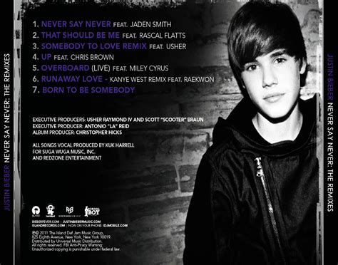 Justin Bieber My Worlds Never Say Never The Remixes Justin Bieber Capa