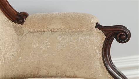 Antique English Victorian Rosewood Upholstered Couch Sofa Settee Circa