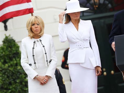 photos melania trump vs brigitte macron le match des looks entre les deux first lady closer