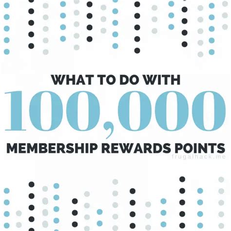 What To Do With 100000 Membership Rewards Points Frugalhackme