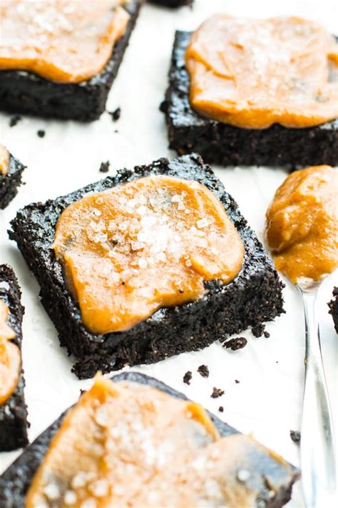 Salted Caramel Fudgy Paleo Brownies Gluten Free And Dairy Free