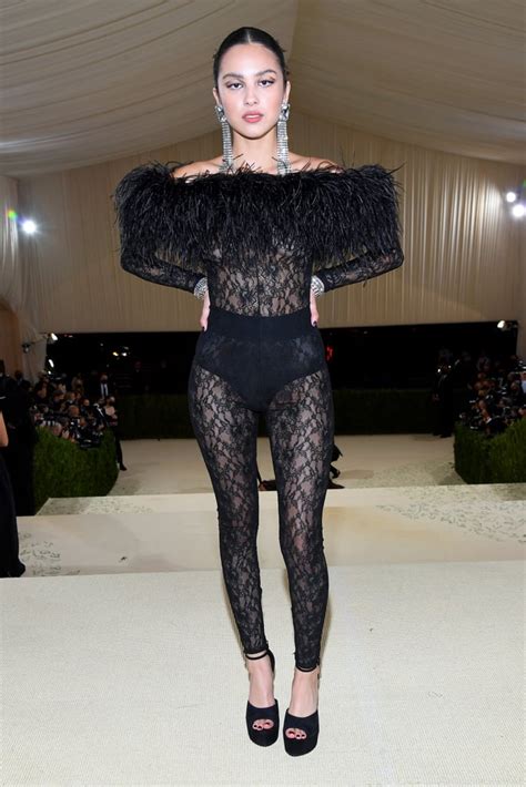 Olivia Rodrigos Saint Laurent Catsuit At The Met Gala 2021 Popsugar