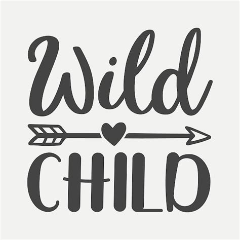Premium Vector Wild Child Typography Design