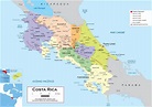 Mapa de Costa Rica - Mapa Físico, Geográfico, Político, turístico y ...