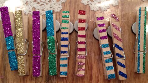 Kids Party Craft Glittered Clothespin Magnets Events To Celebrate