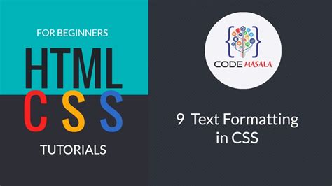 9 Text Formatting In CSS HTML And CSS Tutorial For Beginners 2019