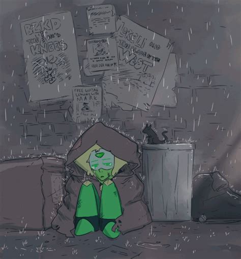 A Drawing Of A Person Sitting On A Couch In The Rain