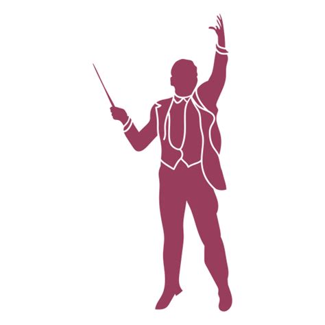 Orchestra Conductor Front View Silhouette Transparent Png And Svg
