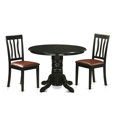 Small Kitchen Table Set With 2 Small Kitchen Table And 2 Chairs Black 3 Piece