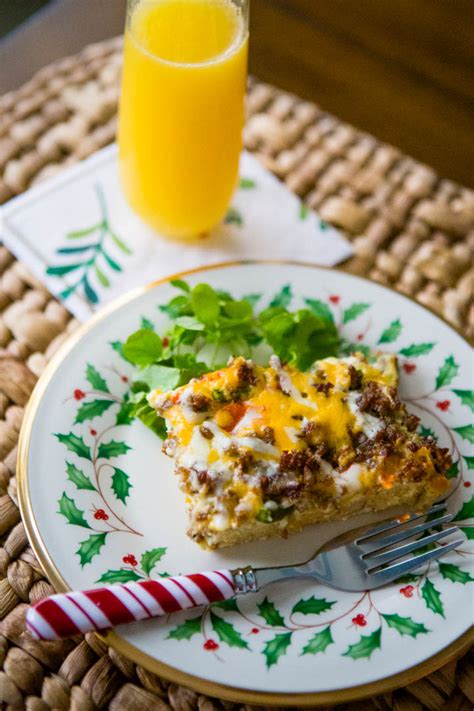 Cheese And Sausage Breakfast Casserole Holiday Brunch In