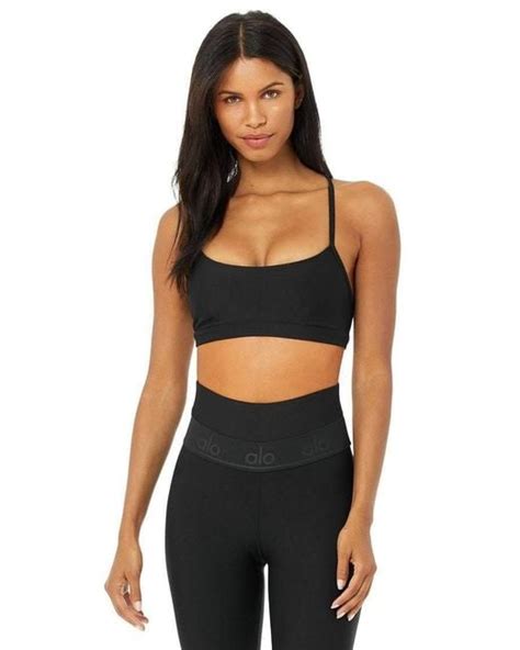 Alo Yoga Airlift Intrigue Bra In Black Lyst