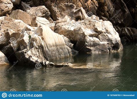 Marble Rocks Amid River Water Stock Image - Image of amid 