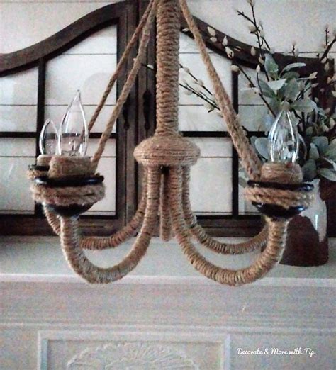 Diy Rope Wrapped Chandelier Makeover Pinterest Challenge Decorate