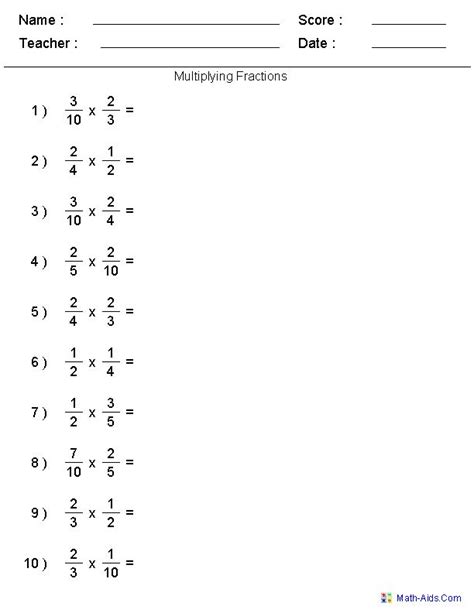These fractions worksheets will generate 10 or 15 problems of different degrees of difficulty per worksheet. 445 best Math-Aids.Com images on Pinterest | Secondary ...