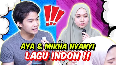 Aya And Mikha Nyanyi Lagu Indon Lawan Lelaki And Perempuan Youtube