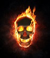Evil Skull In Flames And Smoke Stock Illustration - Illustration: 39225244