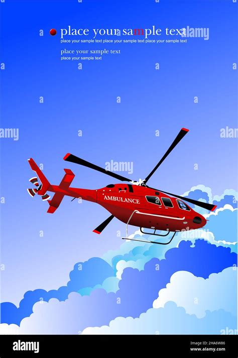 Ambulance Helicopter Vector 3d Illustration Stock Vector Image And Art