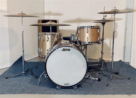 My 1965 Ludwig Champagne Sparkle Downbeat Kit Been Eyeing 60s Ludwigs