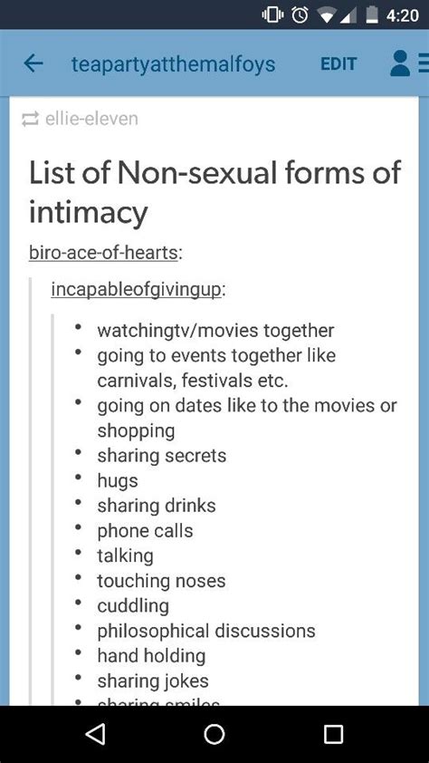 Non Sexual Forms Of Intimacy Ellie Post 114875690644 List Of Non Sexual