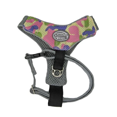 Doggles V Mesh Harness Pink Camo At Baxterboo